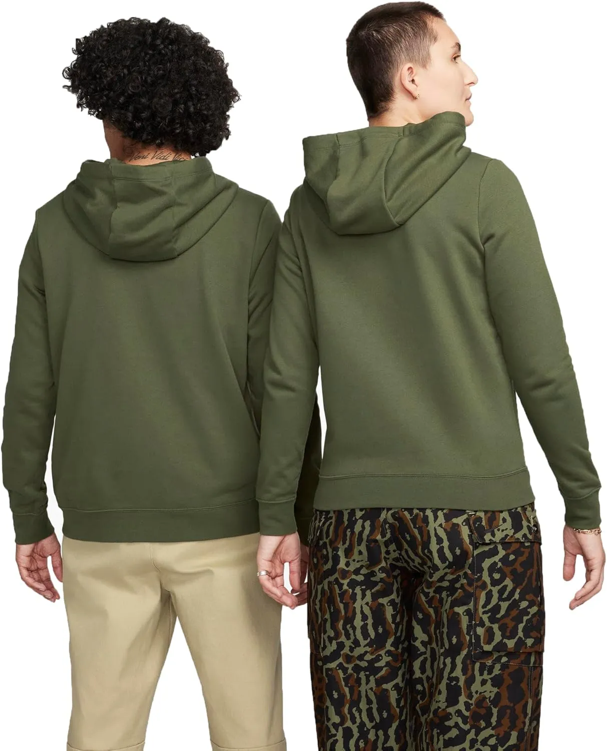 Nike Sportswear Club Fleece Women's Pullover Hoodie (DQ5793-324, Stadium Green/White)