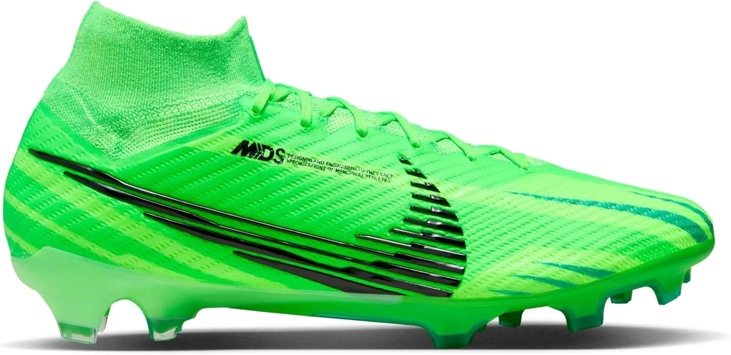 Nike Superfly 9 Elite Mercurial Dream Speed FG High-Top Soccer Cleats (FJ7186-300, Green Strike/Stadium Green/Black)