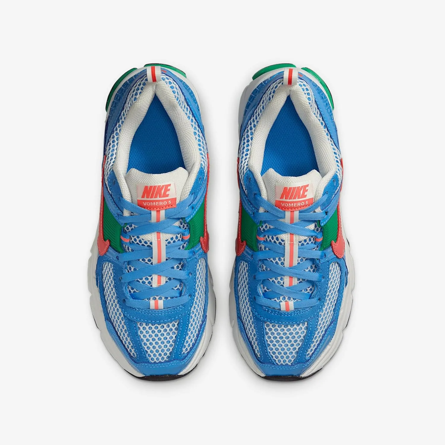 Nike Vomero 5 Big Kids' Shoes (IB7728-412, University Blue/Stadium Green/Summit White/Magic Ember)