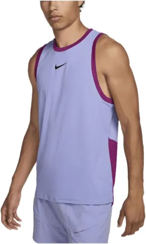 NikeCourt Slam Men's Dri-FIT Tennis Tank (Purple Pulse/Hot Fuchsia/Black, FQ2027-580) Size Medium