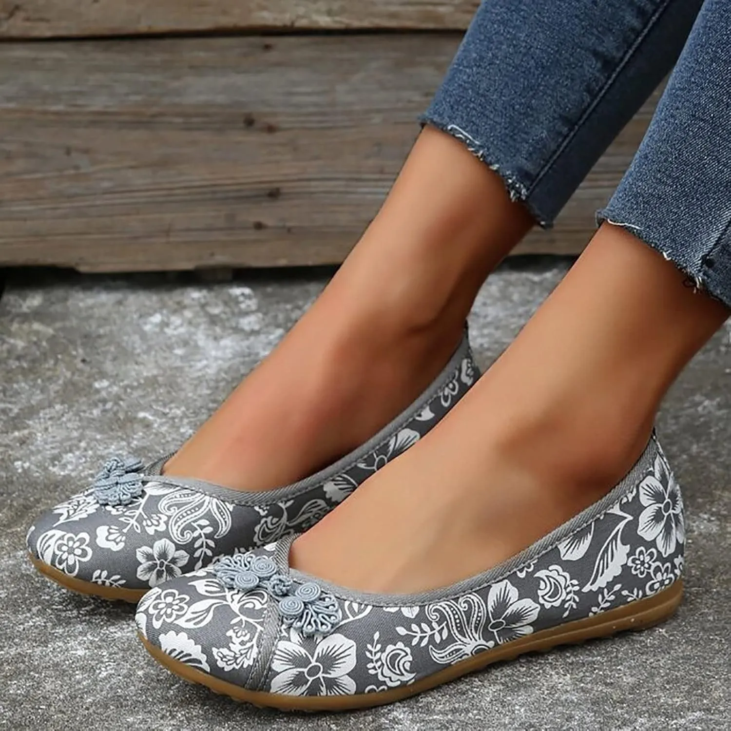 No Strap Sandals for Women Women Cotton And Linen Ethnic Style Embroidered Floral Shoes Cloth Women's Slip on Sandals