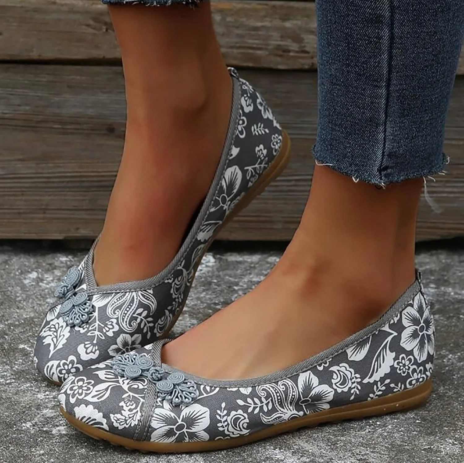 No Strap Sandals for Women Women Cotton And Linen Ethnic Style Embroidered Floral Shoes Cloth Women's Slip on Sandals