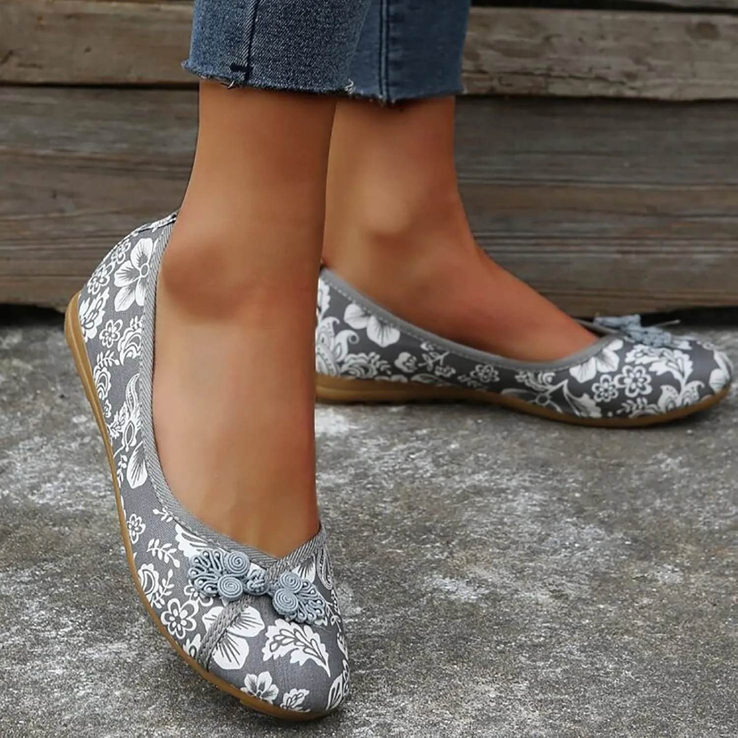 No Strap Sandals for Women Women Cotton And Linen Ethnic Style Embroidered Floral Shoes Cloth Women's Slip on Sandals