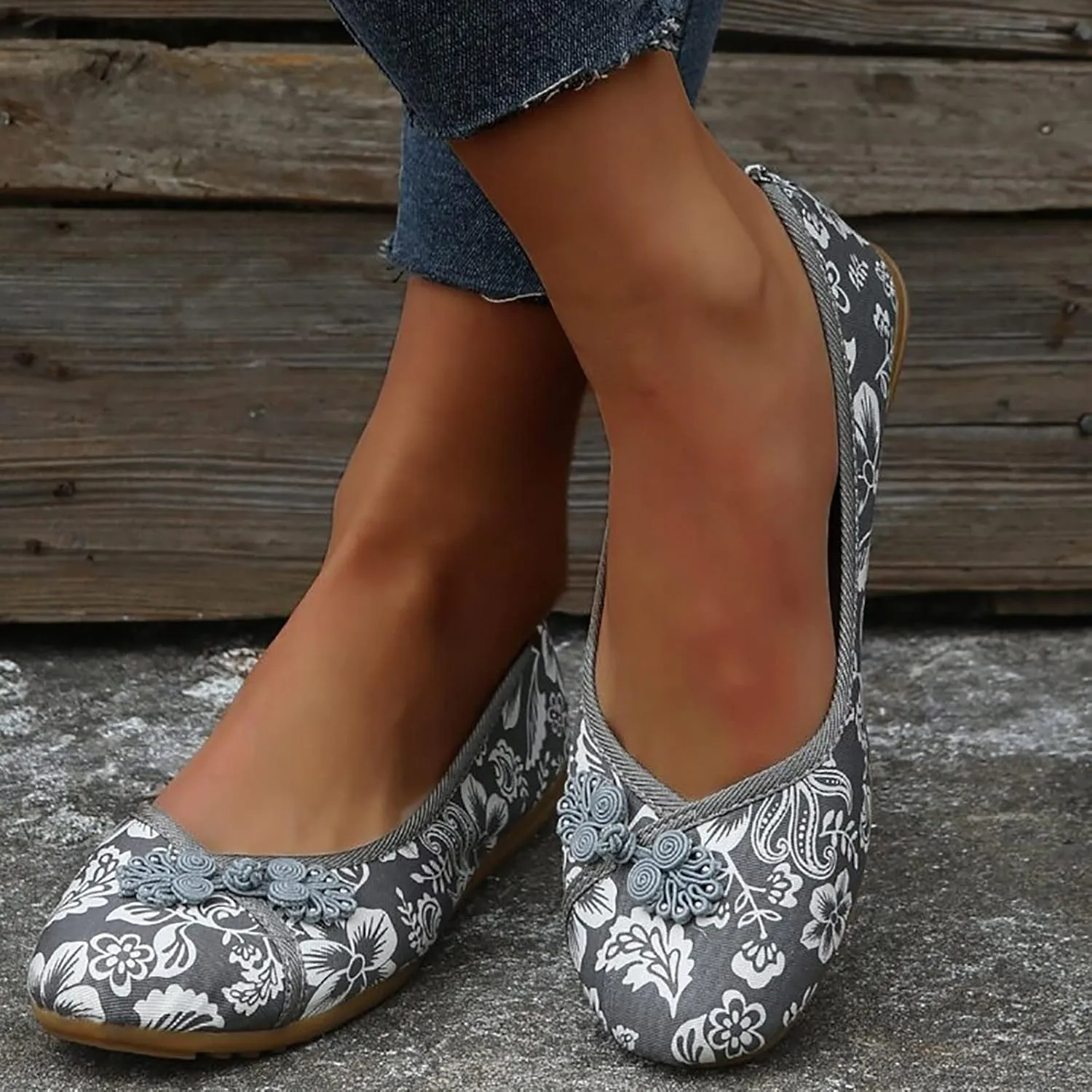 No Strap Sandals for Women Women Cotton And Linen Ethnic Style Embroidered Floral Shoes Cloth Women's Slip on Sandals