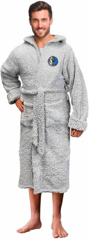 NORTHWEST NBA Adult Plush Hooded Robe with Pockets - 100% Polyester Sherpa Blend - Machine Washable - Relaxation & Style