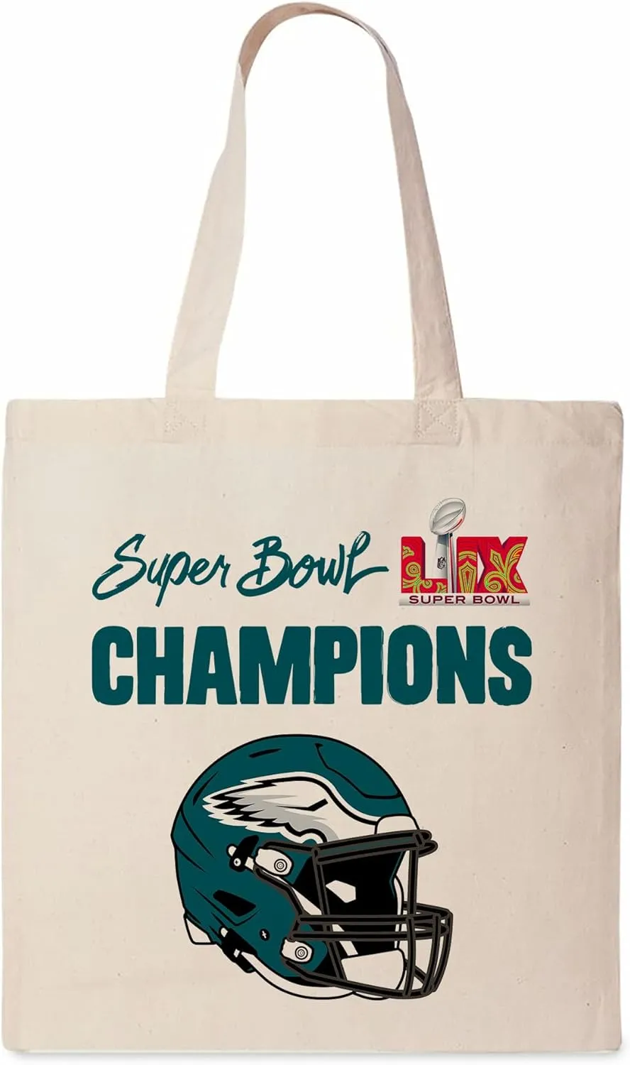 Northwest NFL Philadelphia Eagles 2025 Super Bowl LIX Mardi Canvas Tote 14X15 Inches