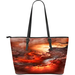 NP Universe Leather Tote Bag