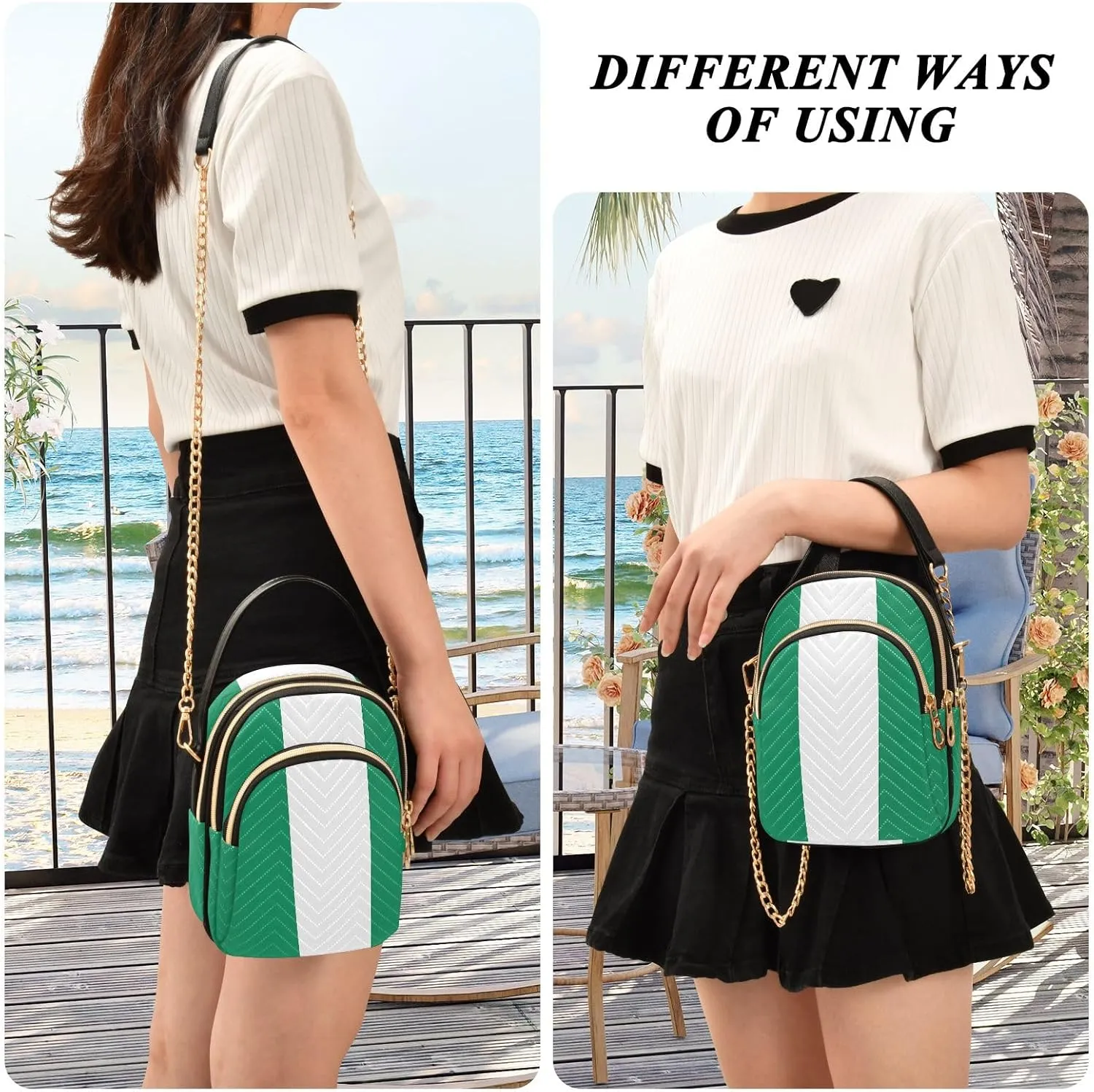 ODAWA Nigeria Flag Women Crossbody Bags - Fashion Crossbody Bags for Women - Crossbody Bags for Women Travel
