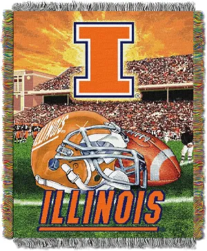 Officially Licensed NCAA "Home Field Advantage" Woven Tapestry Throw Blanket, 48" x 60", Multi Color