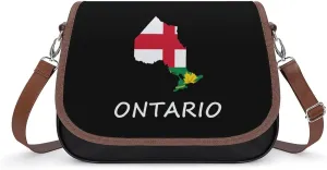 Ontario Flag Canada Canadian Fashion Crossbody Bags Purses for Women Funny Printing Shoulder Handbags Bag