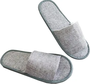 Open Toe Disposable Slippers for Guests - Women & Men Spa & Travel Pedicure Slippers - 2 Pairs