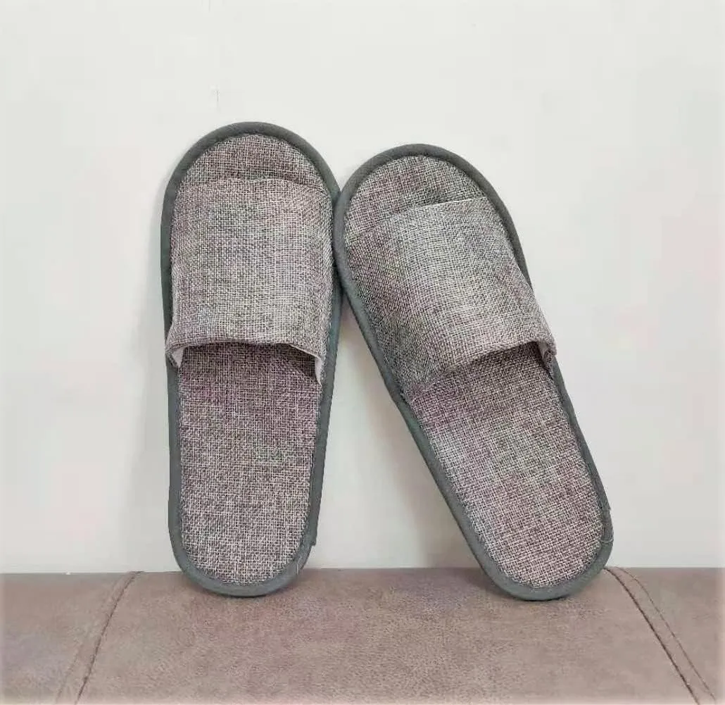 Open Toe Disposable Slippers for Guests - Women & Men Spa & Travel Pedicure Slippers - 2 Pairs