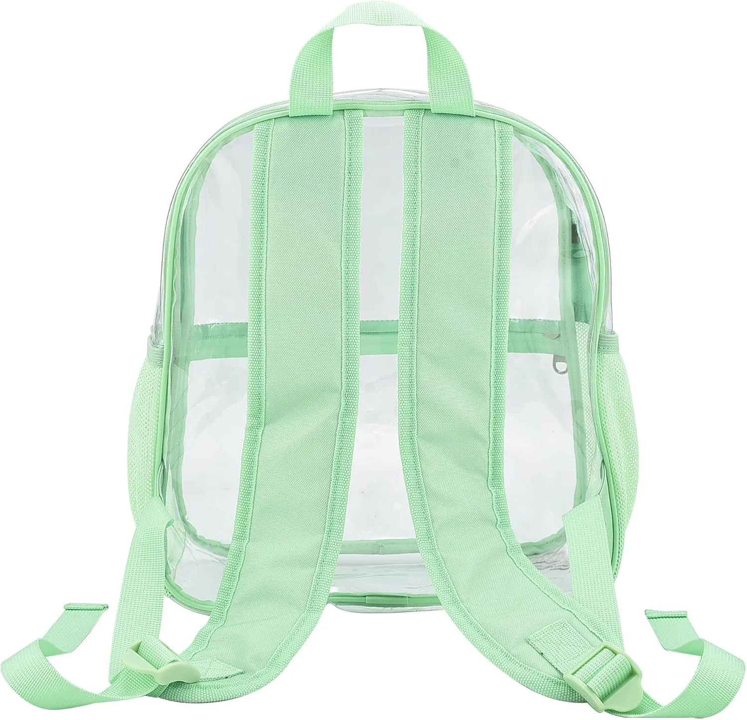 Oraben Clear Backpack for Stadium Events 12x12x6 Stadium Bag, Mini Small Clear Bag with Front Pocket for Concert Sport Events Work Travel