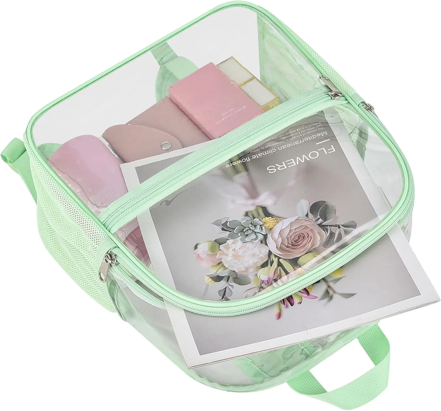 Oraben Clear Backpack for Stadium Events 12x12x6 Stadium Bag, Mini Small Clear Bag with Front Pocket for Concert Sport Events Work Travel