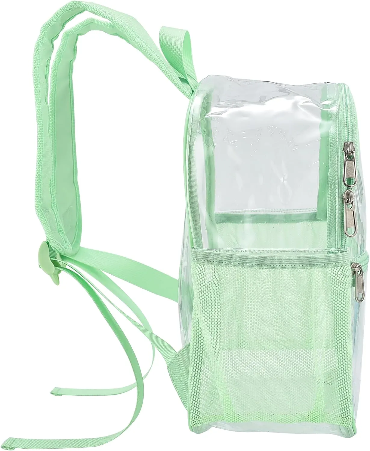 Oraben Clear Backpack for Stadium Events 12x12x6 Stadium Bag, Mini Small Clear Bag with Front Pocket for Concert Sport Events Work Travel