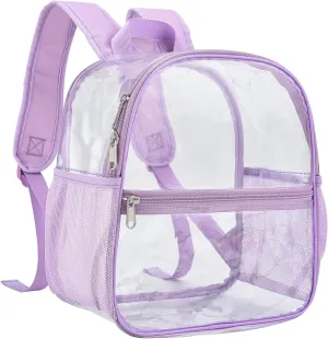 Oraben Clear Backpack for Stadium Events Clear Stadium Backpack 12x6x12 Bag (Enhanced Strap, Light Purple)
