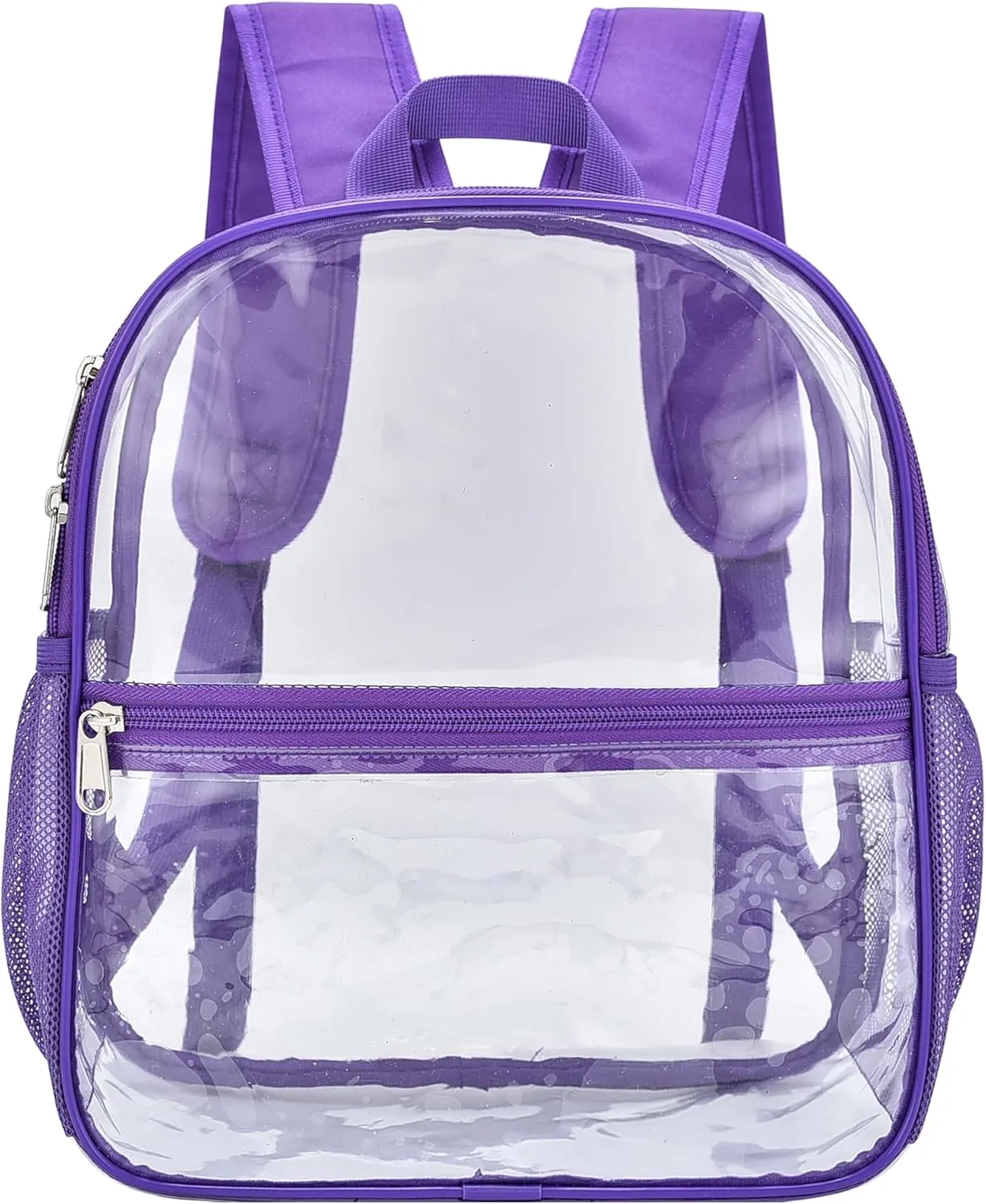 Oraben Clear Backpack for Stadium Events Clear Stadium Backpack 12x6x12 Bag (Enhanced Strap, Purple)