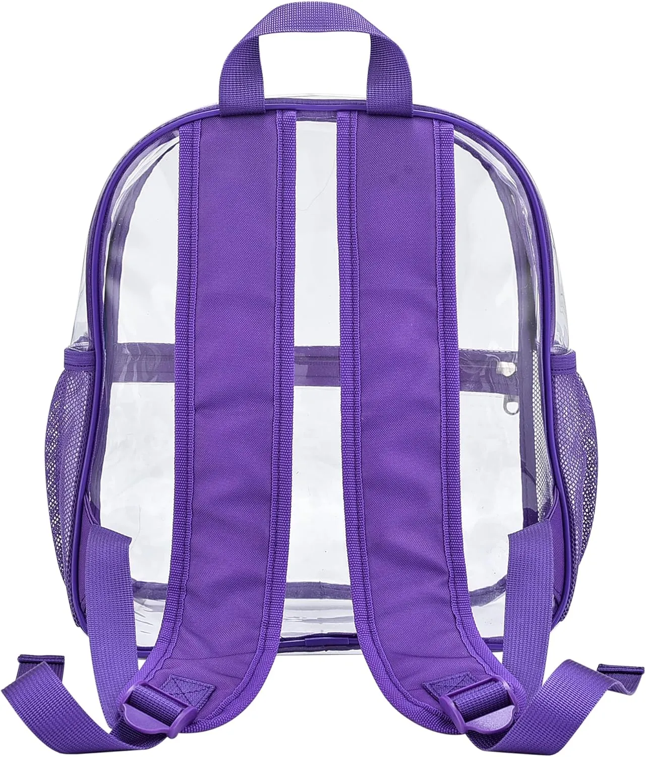 Oraben Clear Backpack for Stadium Events Clear Stadium Backpack 12x6x12 Bag (Enhanced Strap, Purple)