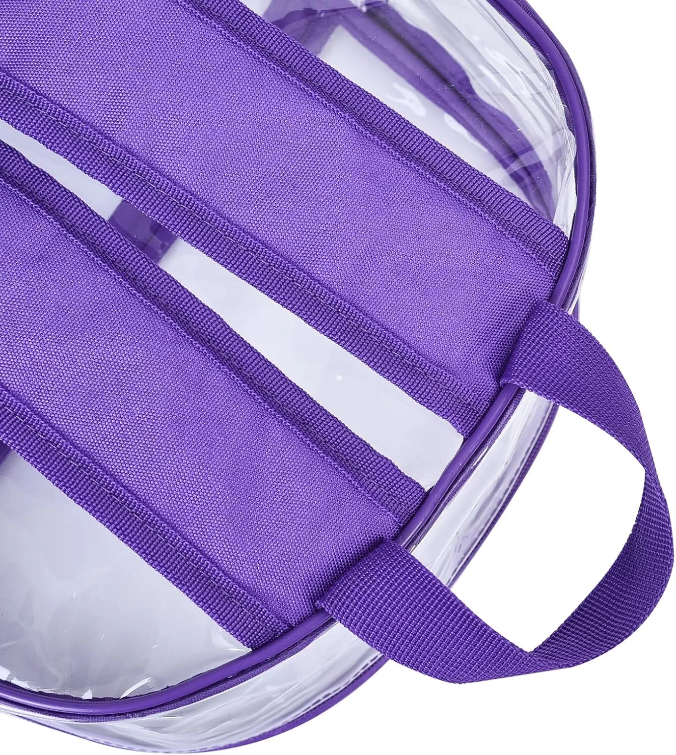Oraben Clear Backpack for Stadium Events Clear Stadium Backpack 12x6x12 Bag (Enhanced Strap, Purple)