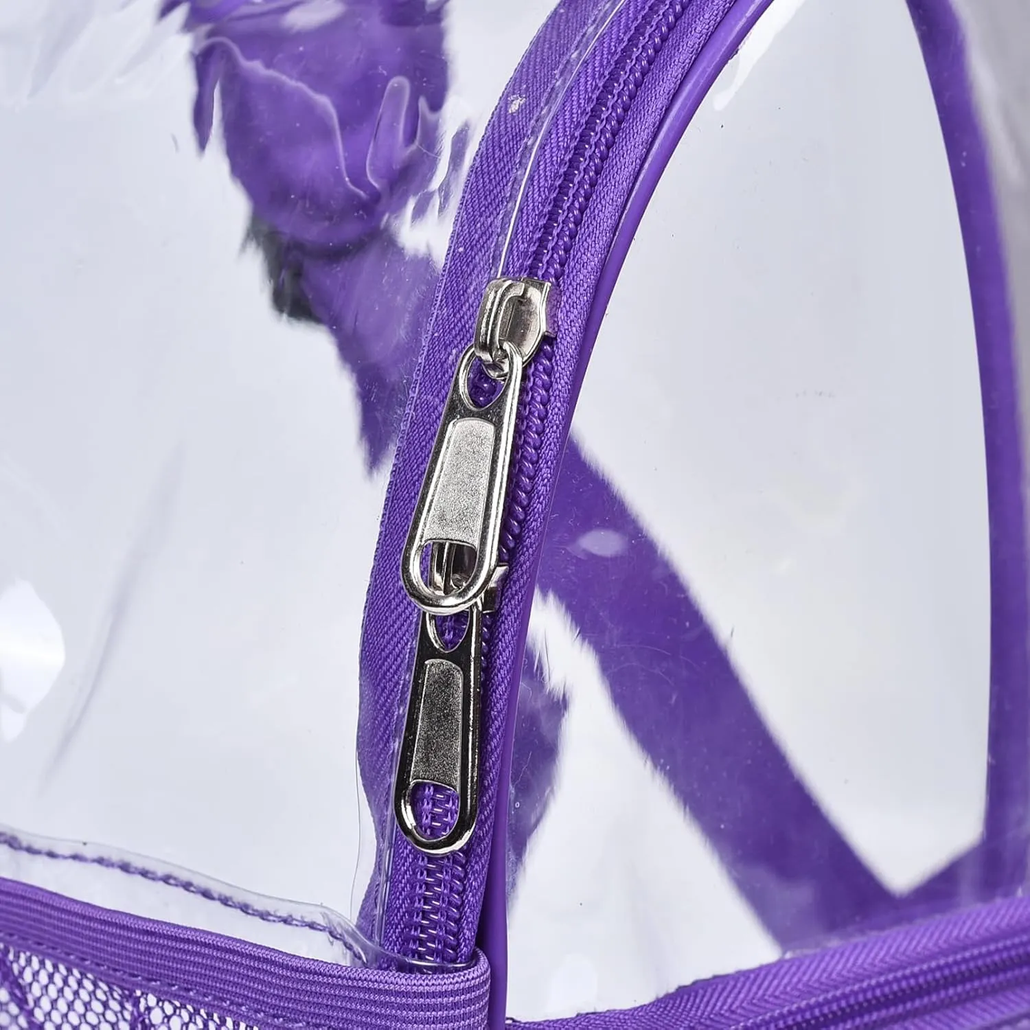 Oraben Clear Backpack for Stadium Events Clear Stadium Backpack 12x6x12 Bag (Enhanced Strap, Purple)