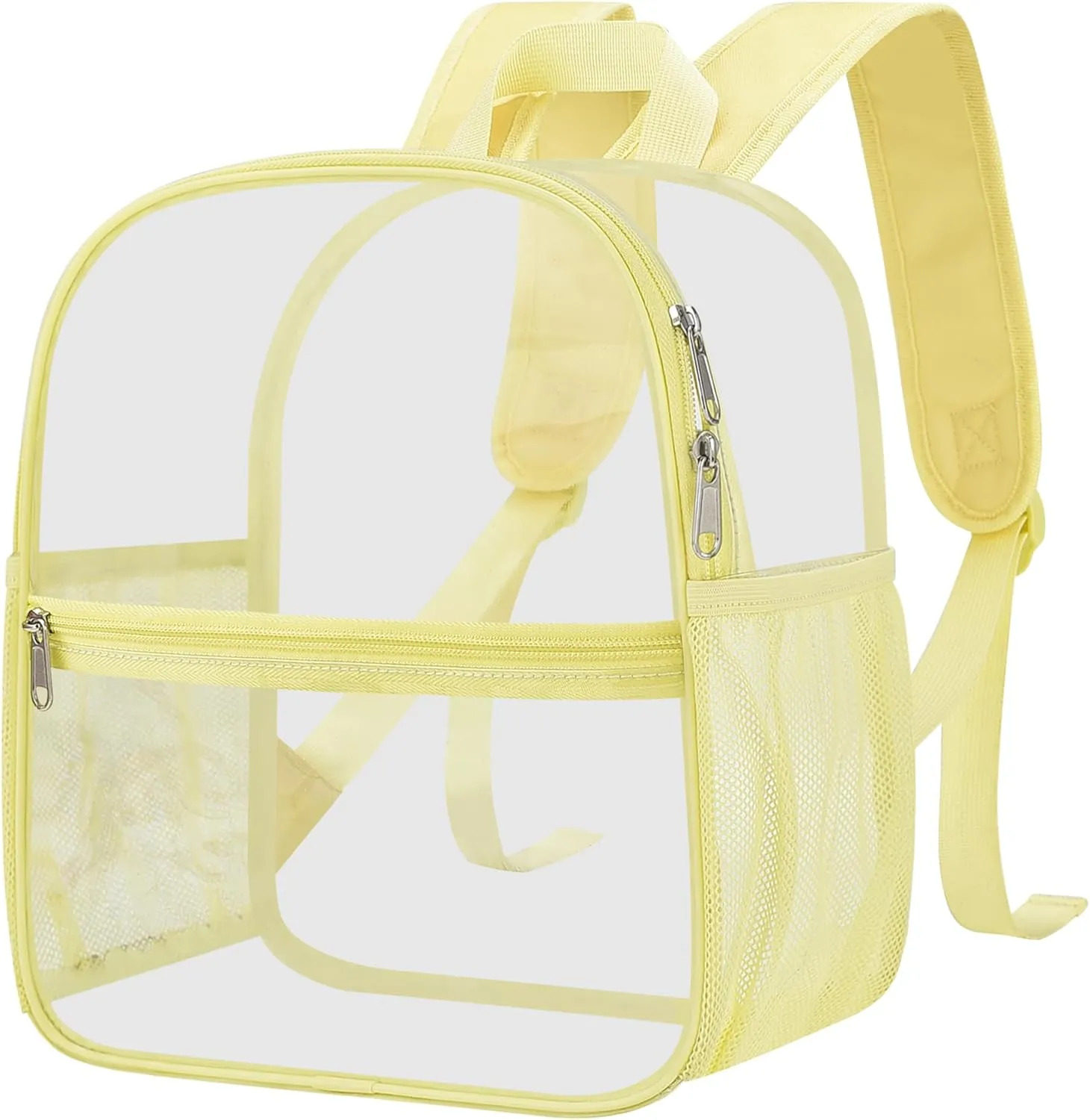 Oraben Clear Backpack for Stadium Events Clear Stadium Backpack 12x6x12 Bag (Enhanced Strap, Yolk Yellow)