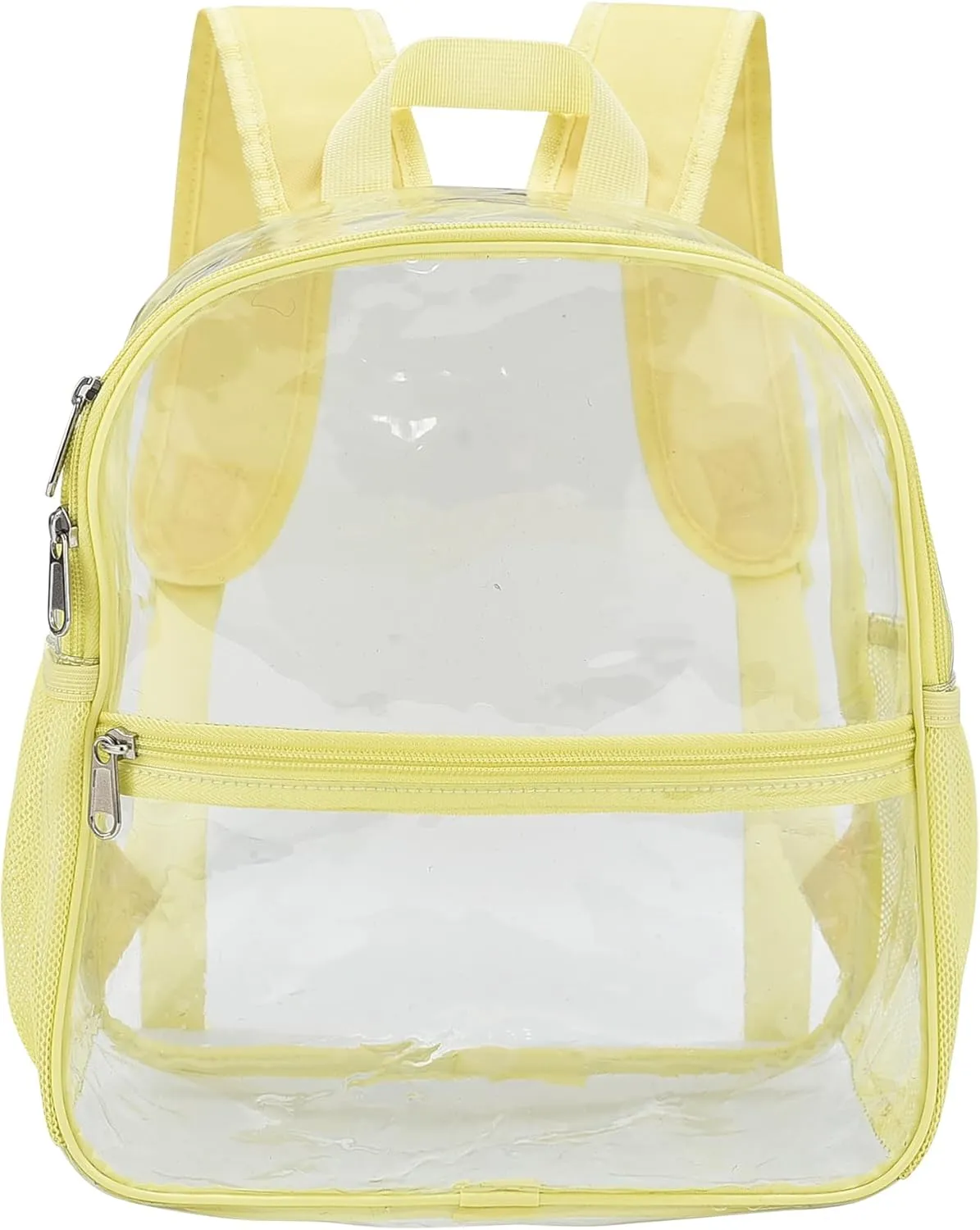Oraben Clear Backpack for Stadium Events Clear Stadium Backpack 12x6x12 Bag (Enhanced Strap, Yolk Yellow)