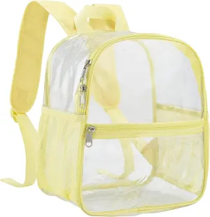 Oraben Clear Backpack for Stadium Events Clear Stadium Backpack 12x6x12 Bag (Enhanced Strap, Yolk Yellow)