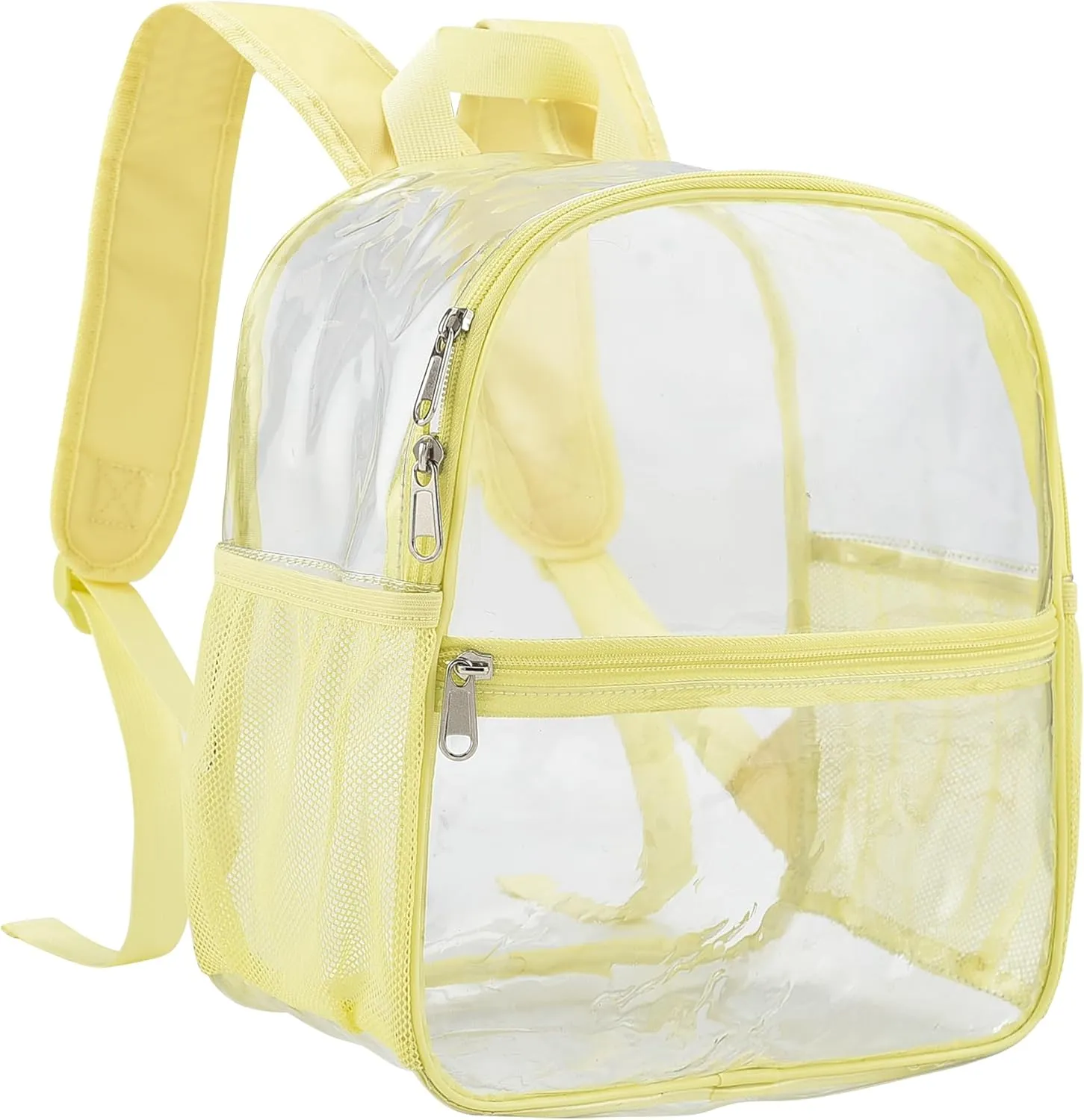 Oraben Clear Backpack for Stadium Events Clear Stadium Backpack 12x6x12 Bag (Enhanced Strap, Yolk Yellow)