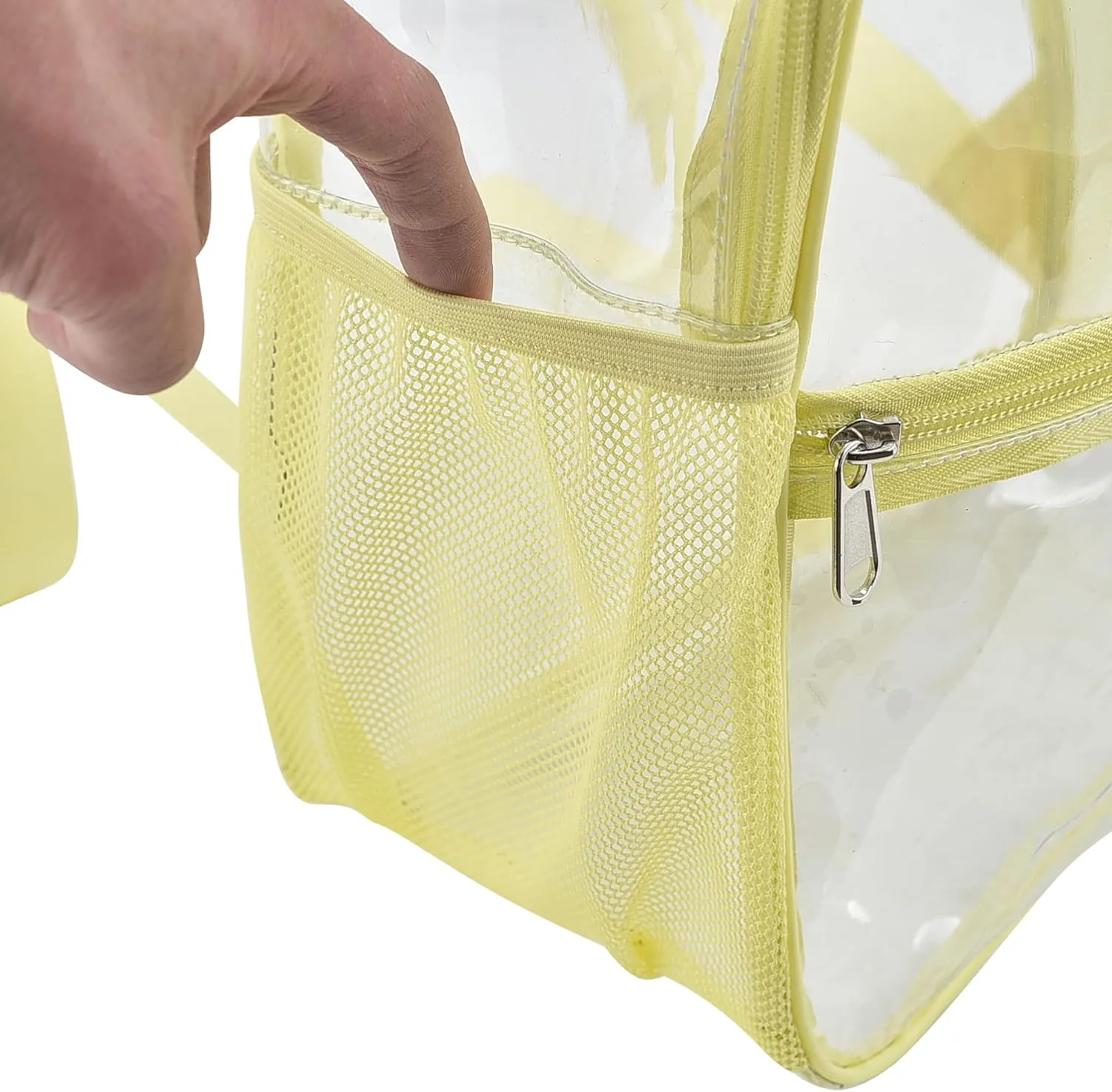 Oraben Clear Backpack for Stadium Events Clear Stadium Backpack 12x6x12 Bag (Enhanced Strap, Yolk Yellow)