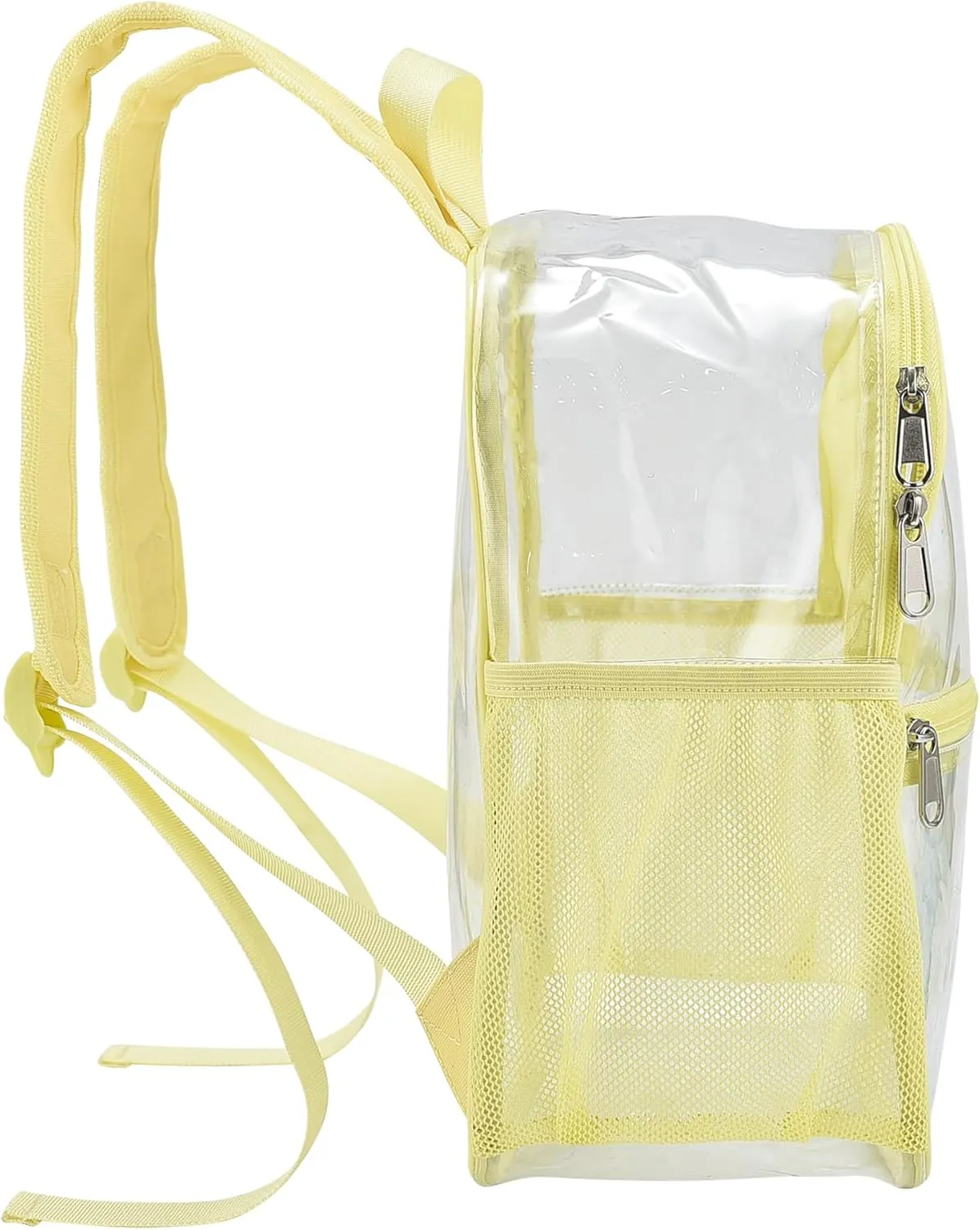 Oraben Clear Backpack for Stadium Events Clear Stadium Backpack 12x6x12 Bag (Enhanced Strap, Yolk Yellow)