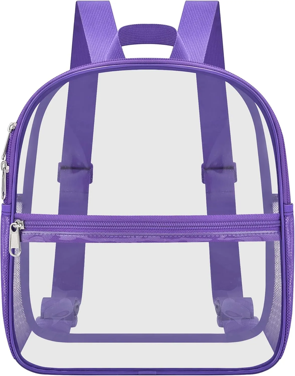 Oraben Clear Backpack for Stadium Events Clear Stadium Backpack 12x6x12 Bag (Nylon Shoulder Straps, Purple)