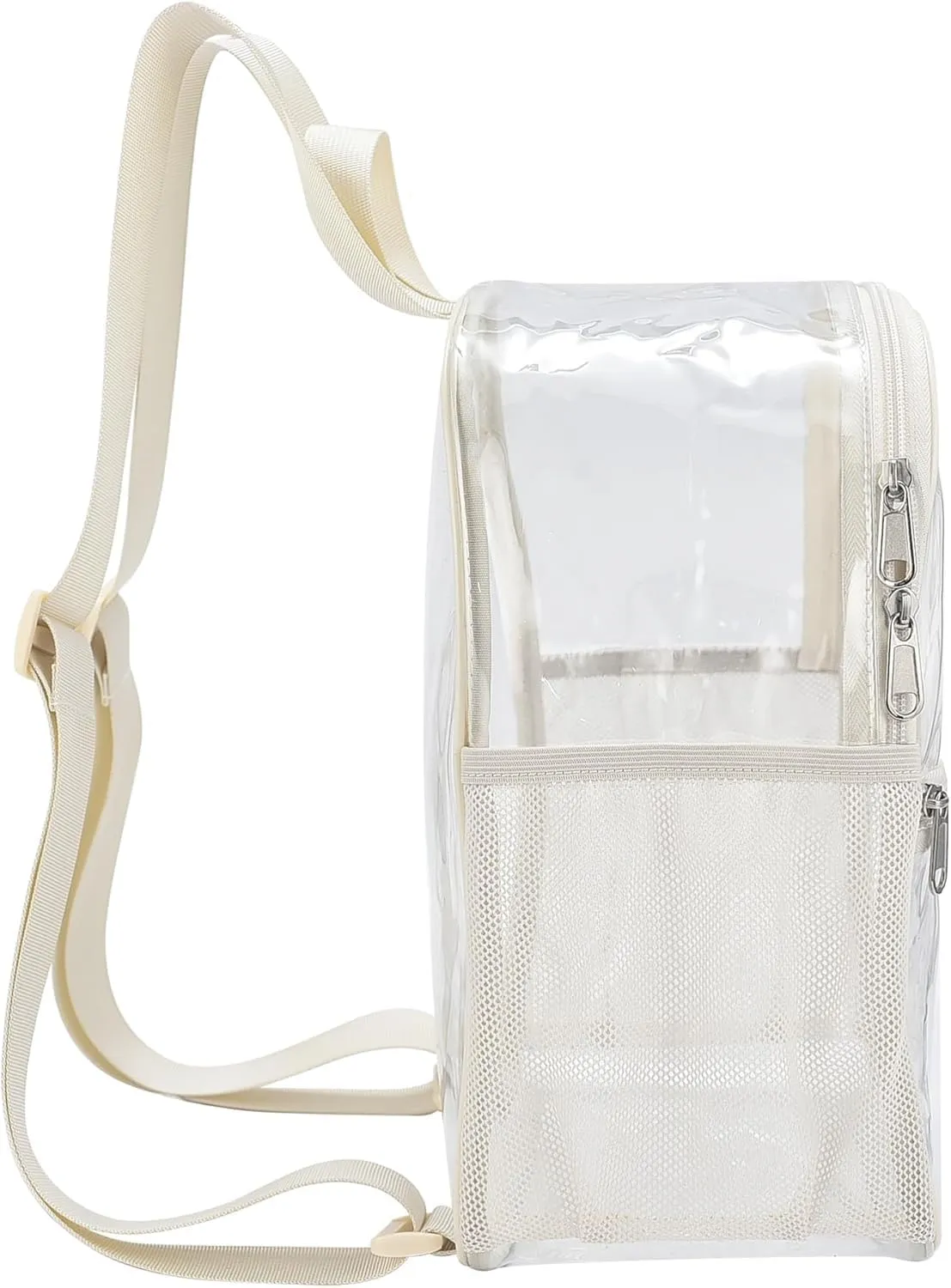 Oraben Clear Backpack Stadium Approved 12×12×6 Clear Mini Backpack Small Transparent Backpack for Concert, Beach, Work, Travel & Sporting
