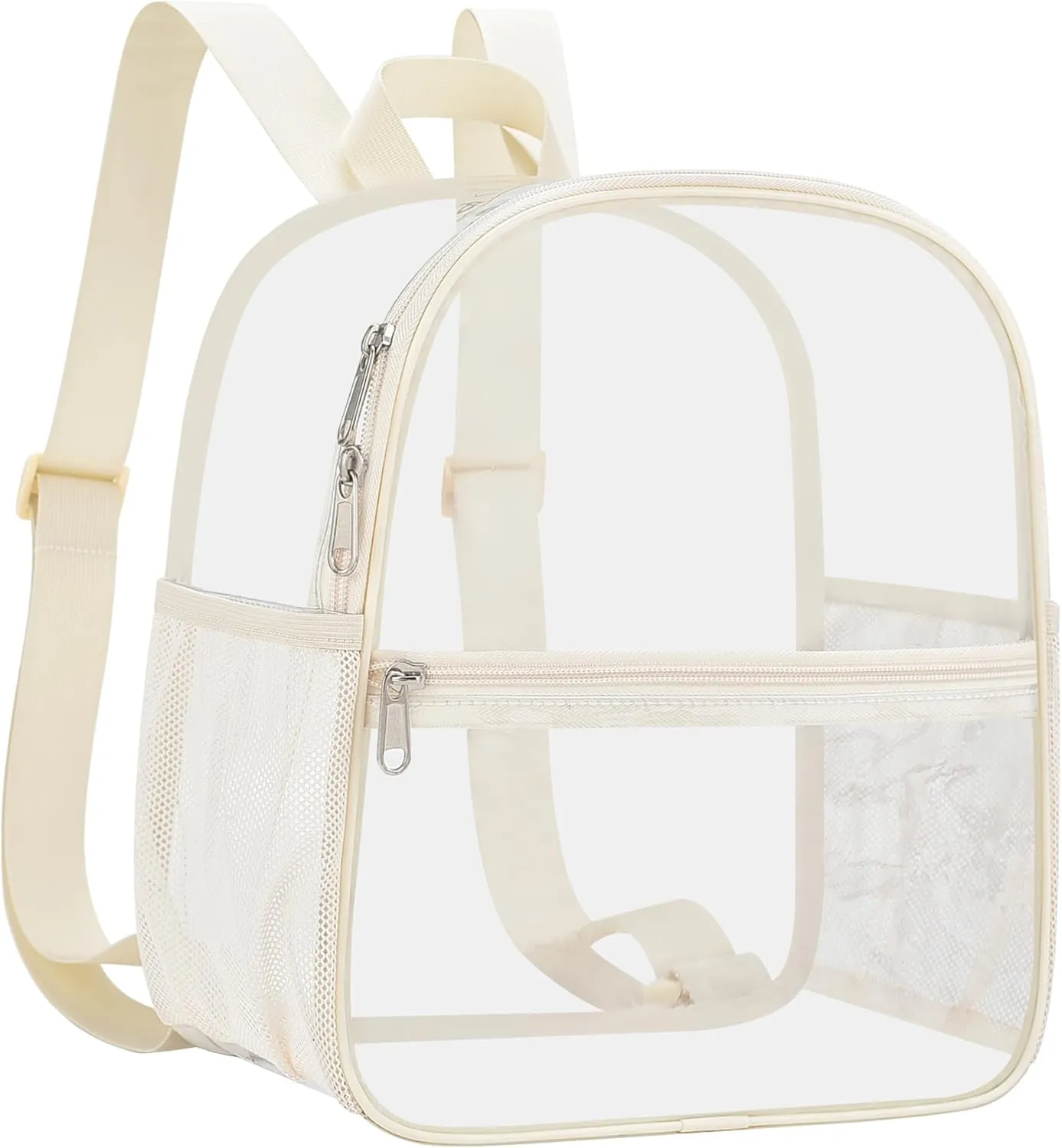 Oraben Clear Backpack Stadium Approved 12×12×6 Clear Mini Backpack Small Transparent Backpack for Concert, Beach, Work, Travel & Sporting