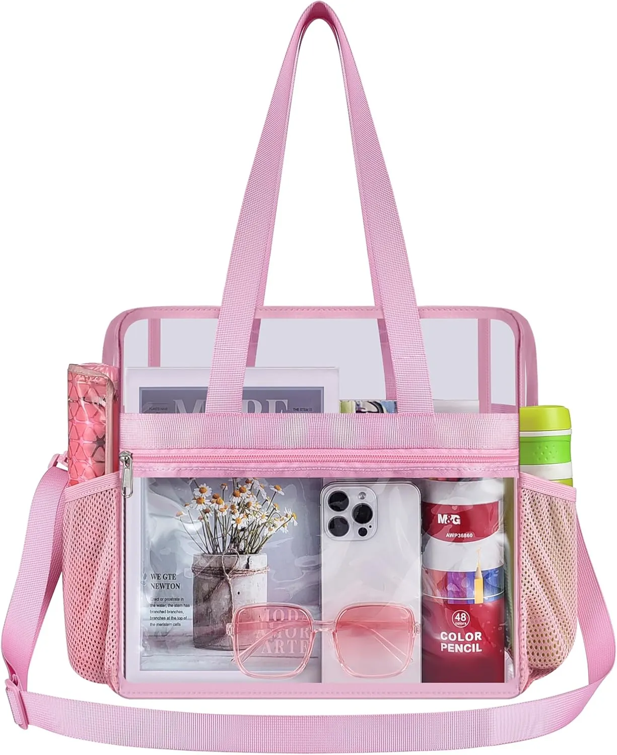 Oraben Clear Bag for Stadium Events 12x6x12 Clear Tote Bag for Women Transparent Lunch Bag for Work Sports Concert