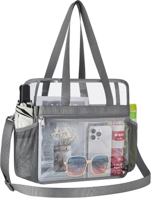 Oraben Clear Bag for Stadium Events 12x6x12 Clear Tote Bag for Women Transparent Lunch Bag for Work Sports Concert