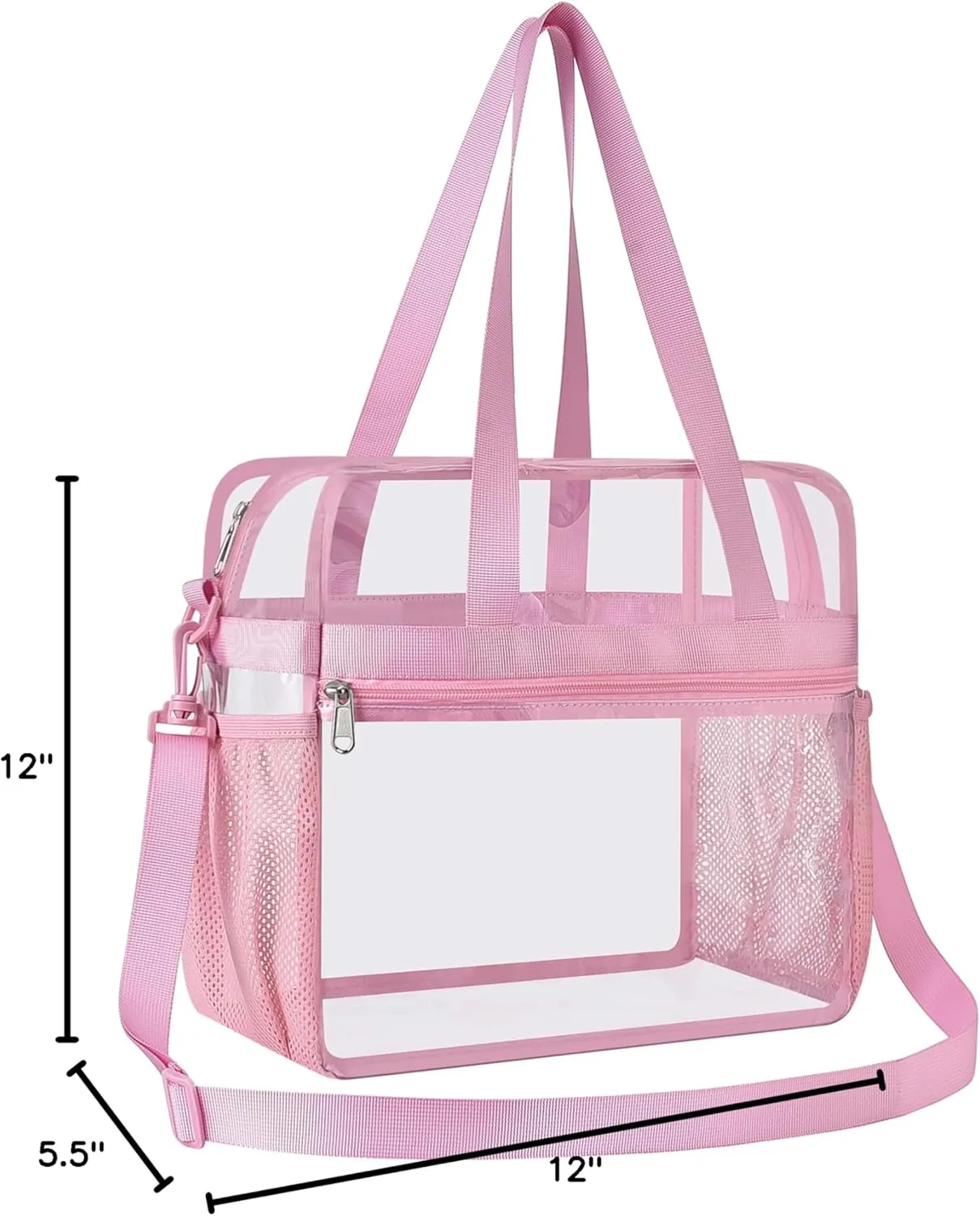Oraben Clear Bag for Stadium Events 12x6x12 Clear Tote Bag for Women Transparent Lunch Bag for Work Sports Concert