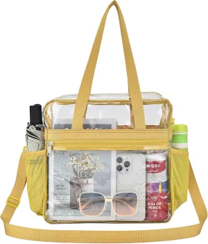 Oraben Clear Tote Bag Clear Bag Stadium Approved 12x6x12 Stadium Bag for Work, Sports Games,Gym