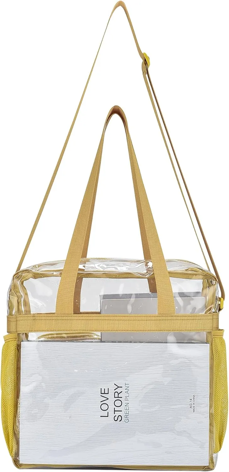 Oraben Clear Tote Bag Clear Bag Stadium Approved 12x6x12 Stadium Bag for Work, Sports Games,Gym