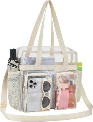 Oraben Clear Tote Bag Clear Bag Stadium Approved 12x6x12 Stadium Bag for Work, Sports Games,Gym