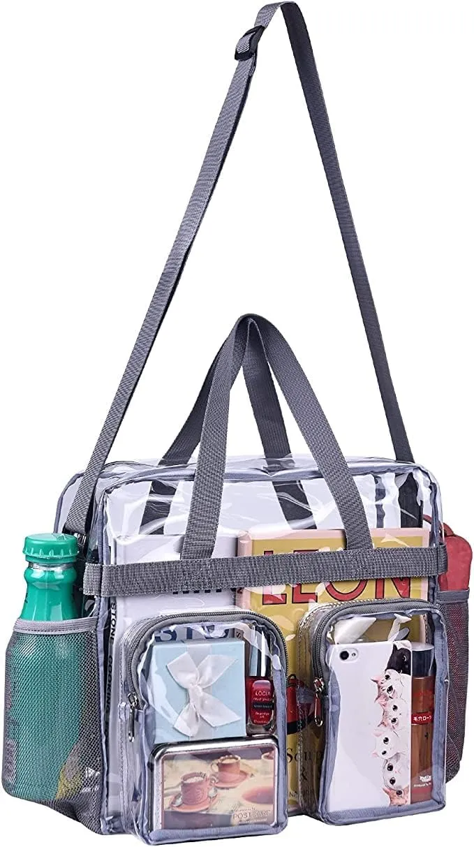 Oraben Clear Tote Bag Clear Bag Stadium Approved 12x6x12 Stadium Bag for Work, Sports Games,Gym