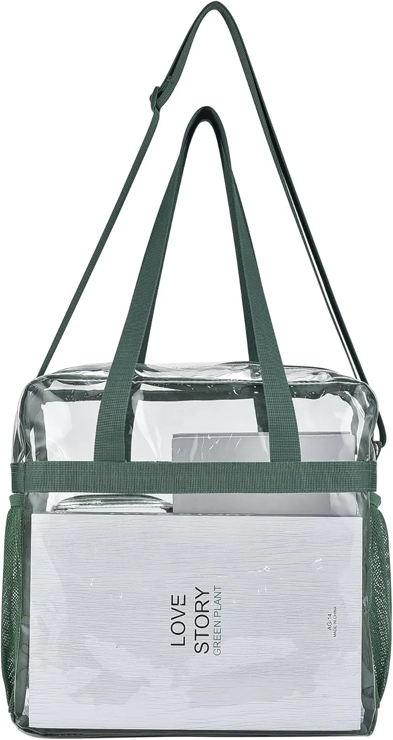 Oraben Clear Tote Bag Clear Bag Stadium Approved 12x6x12 Stadium Bag for Work, Sports Games,Gym