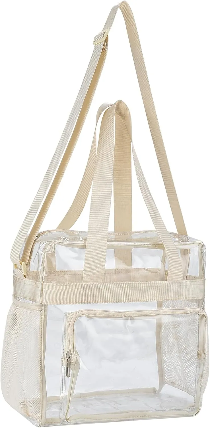 Oraben Clear Tote Bag Clear Bag Stadium Approved 12x6x12 Stadium Bag for Work, Sports Games,Gym