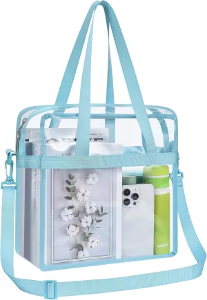 Oraben Clear Tote Bag Clear Bag Stadium Approved 12x6x12 Stadium Bag for Work, Sports Games,Gym