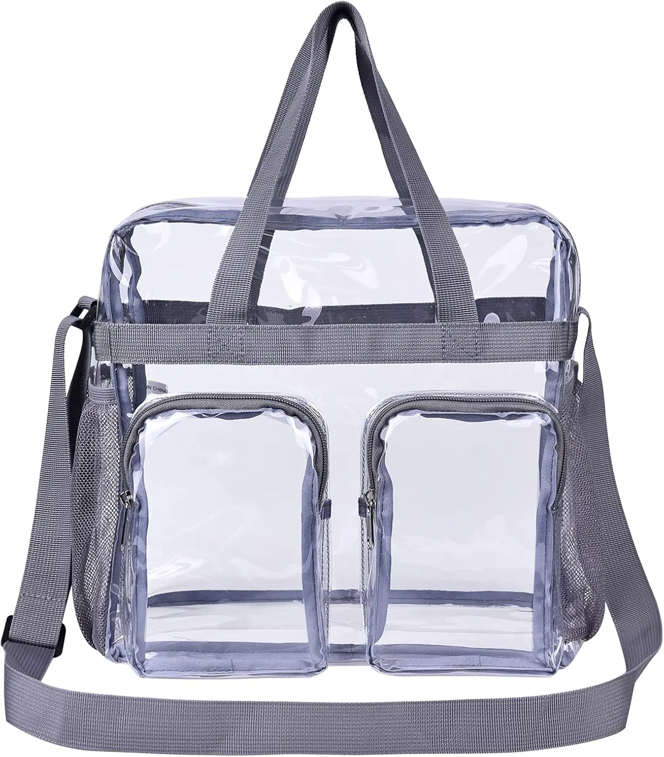 Oraben Clear Tote Bag Clear Bag Stadium Approved 12x6x12 Stadium Bag for Work, Sports Games,Gym
