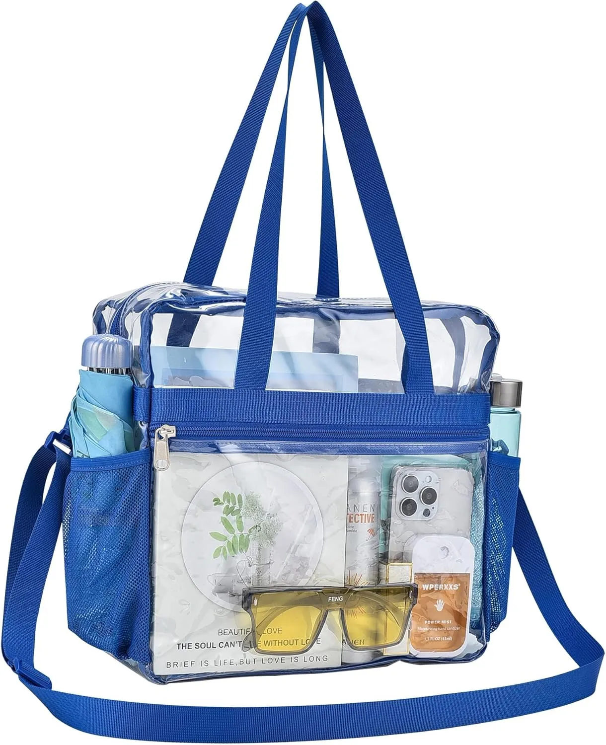 Oraben Clear Tote Bag Clear Bag Stadium Approved 12x6x12 Stadium Bag for Work, Sports Games,Gym