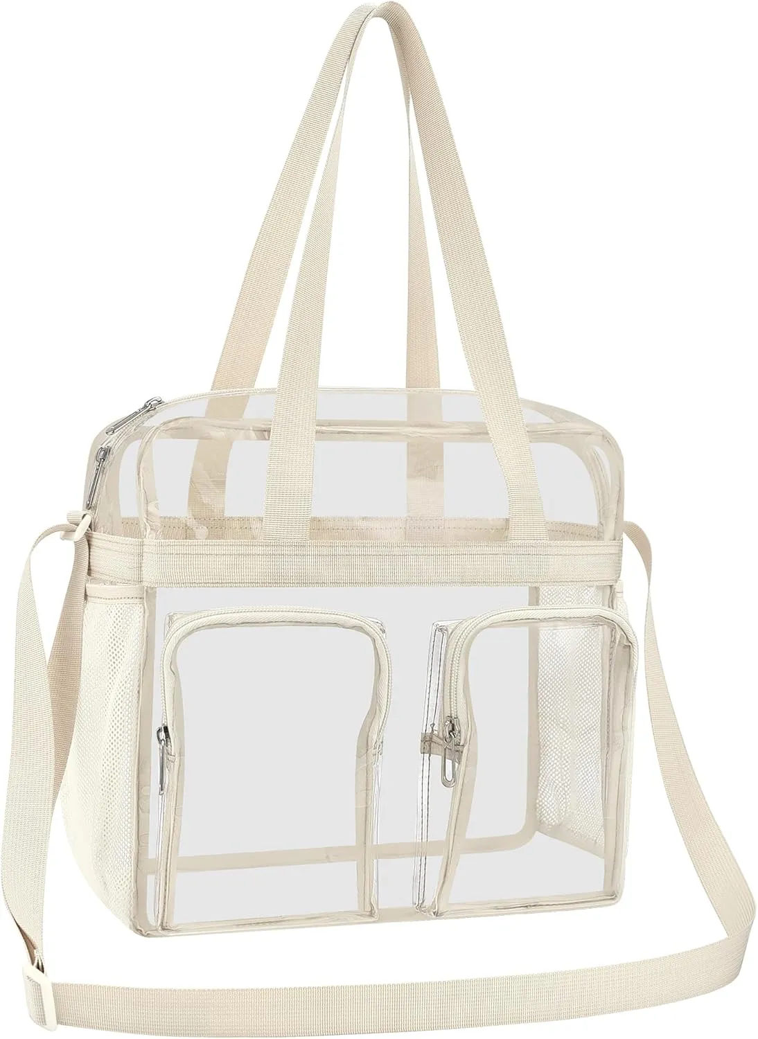 Oraben Clear Tote Bag Clear Bag Stadium Approved 12x6x12 Stadium Bag for Work, Sports Games,Gym