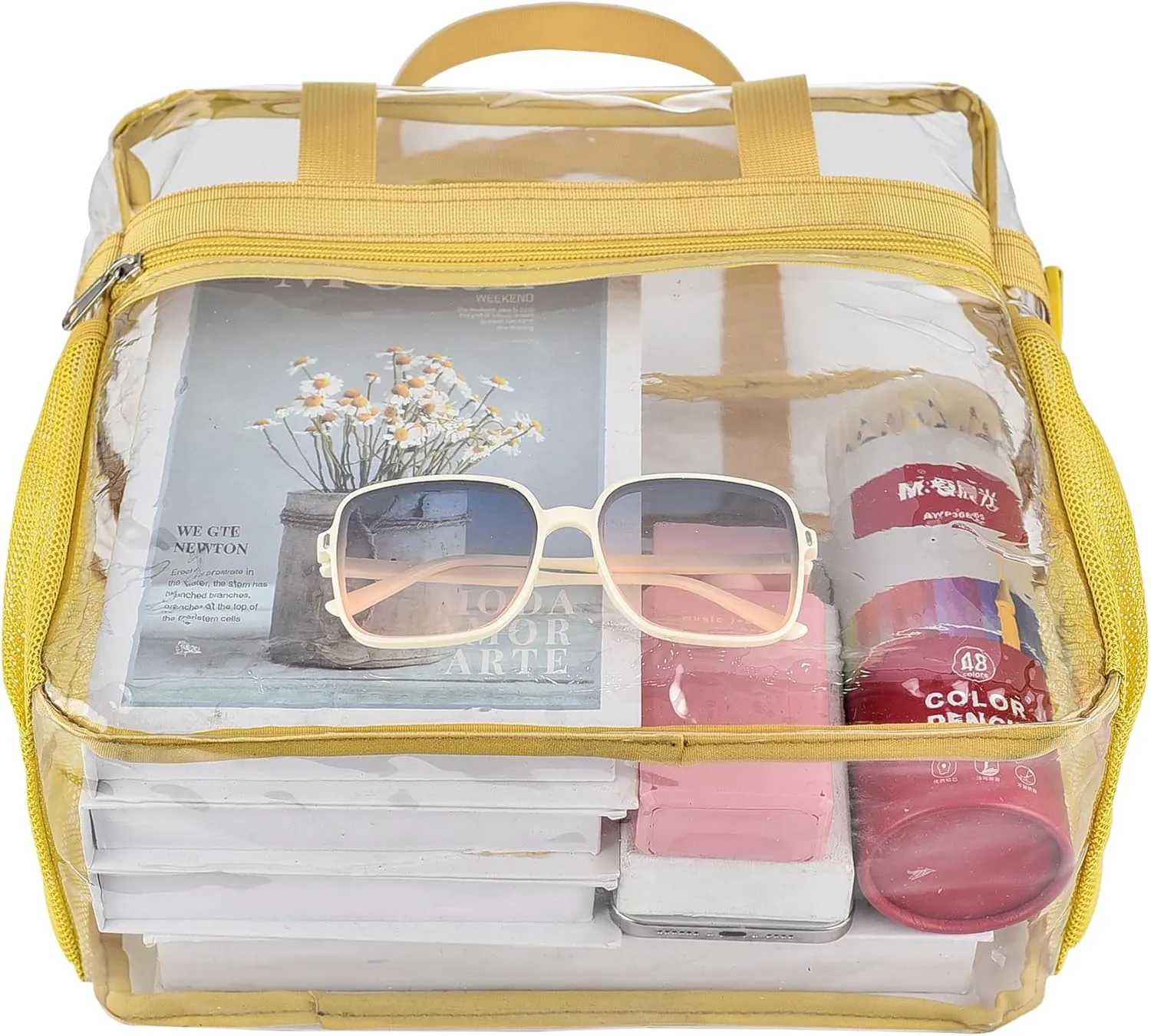 Oraben Clear Tote Bag Clear Bag Stadium Approved 12x6x12 Stadium Bag for Work, Sports Games,Gym