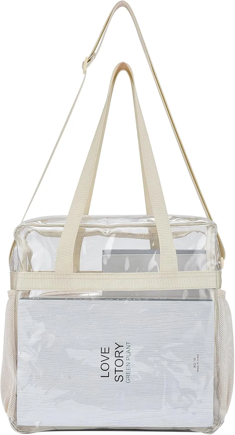 Oraben Clear Tote Bag Clear Bag Stadium Approved 12x6x12 Stadium Bag for Work, Sports Games,Gym