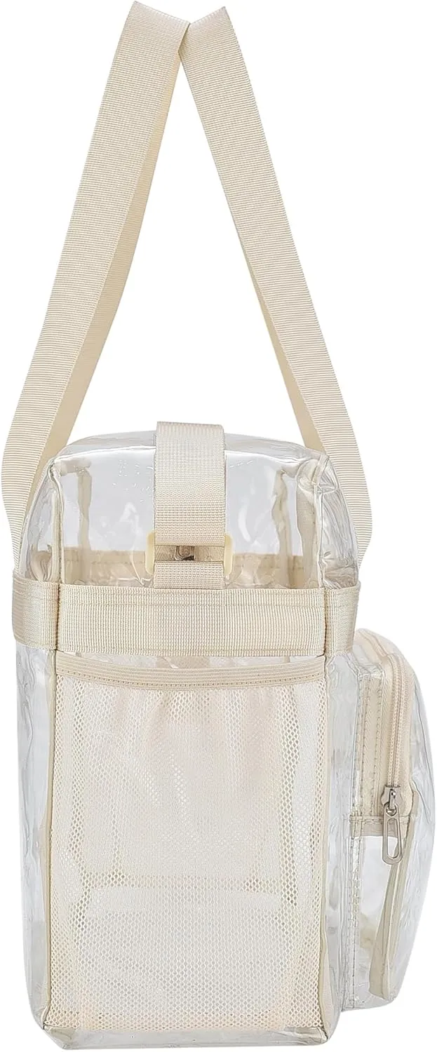 Oraben Clear Tote Bag Clear Bag Stadium Approved 12x6x12 Stadium Bag for Work, Sports Games,Gym