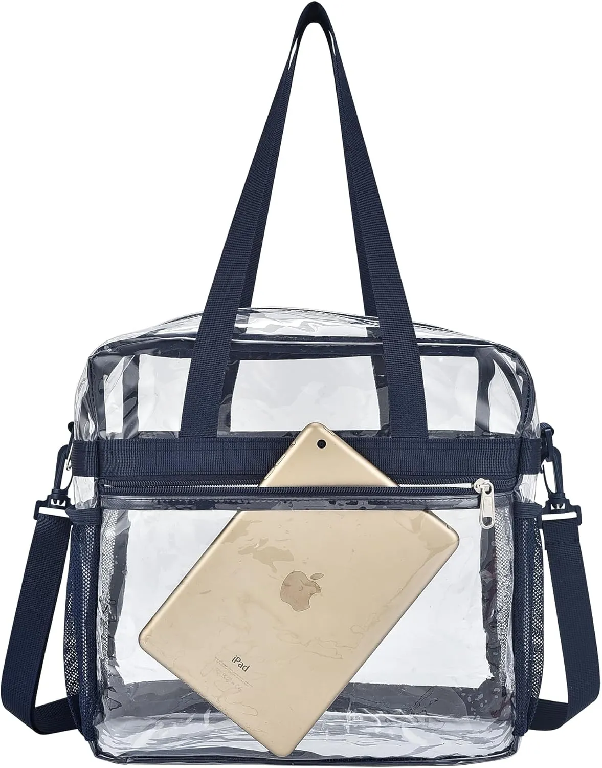 Oraben Clear Tote Bag Clear Bag Stadium Approved 12x6x12 Stadium Bag for Work, Sports Games,Gym